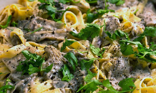 Mushroom Alfredo Penne